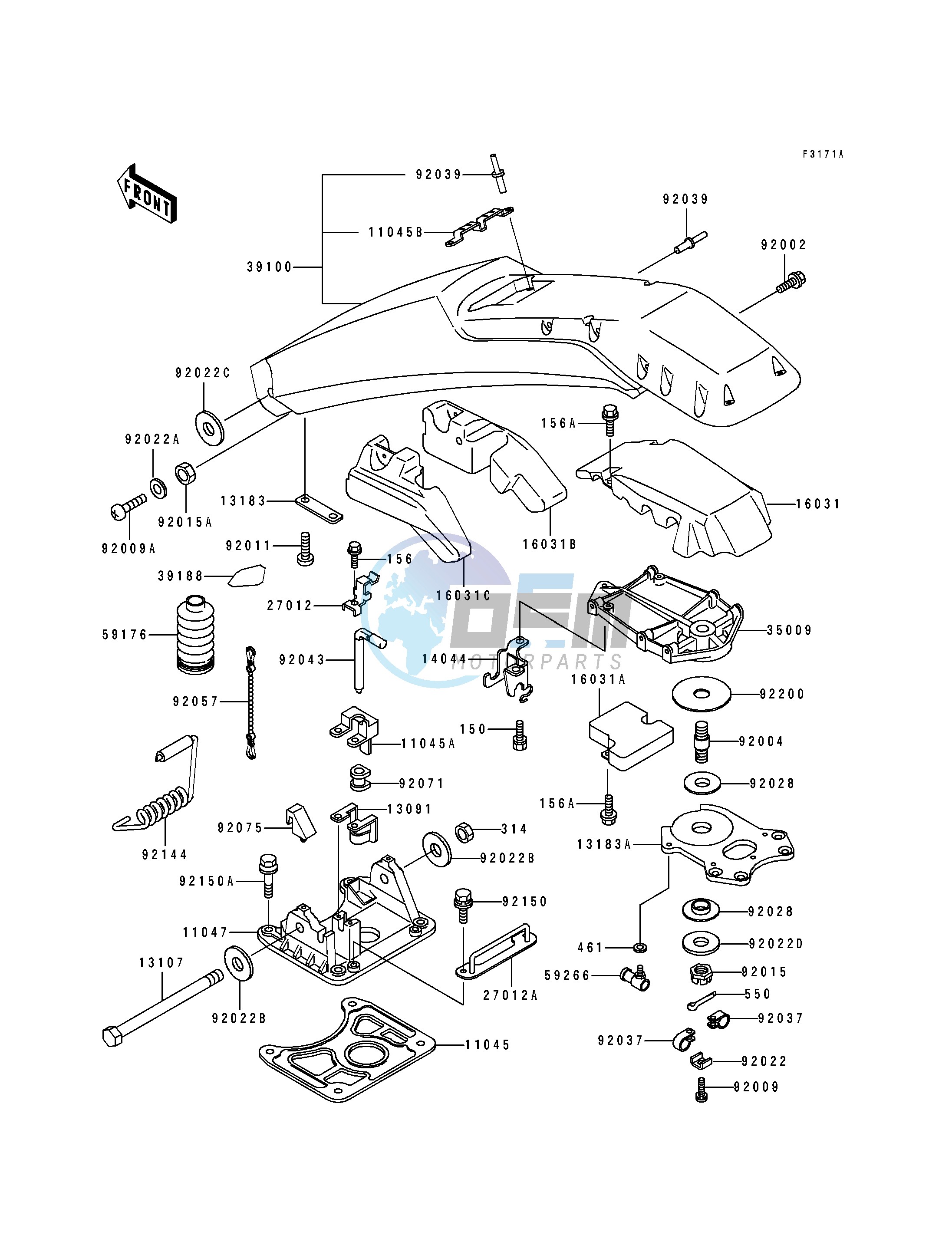 HANDLE POLE -- KAW64651 91&NAMI.- -