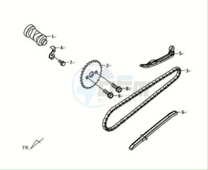 FIDDLE II 125S drawing CHAIN / CHAIN TENSIONER / CHAIN GUIDE