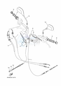 YBR125E YBR125 (BN9F) drawing STEERING HANDLE & CABLE