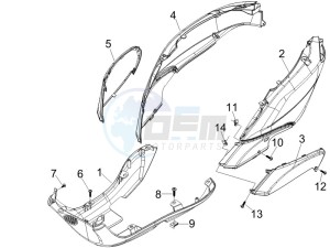 Fly 100 4t 2008 drawing Side cover - Spoiler