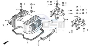 CM125C drawing CYLINDER HEAD COVER