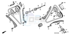 ST13009 Europe Direct - (ED / MME) drawing CAM CHAIN/TENSIONER