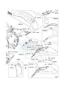 KLX 140 A [KLX140] (A8F-A9FA) A8F drawing FENDERS