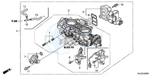 GL1800BD F6B Bagger - GL1800BD UK - (E) drawing THROTTLE BODY