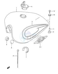 GZ125 (W-X-Y) drawing FUEL TANK (MODEL Y)