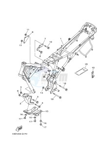 YBR125EGS (43BB) drawing FRAME