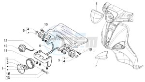 Liberty 125 Leader RST ptt(AU) Austria drawing Front light turn signal lamp