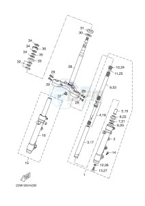 YP125R X-MAX125 (2DM7 2DM7) drawing STEERING