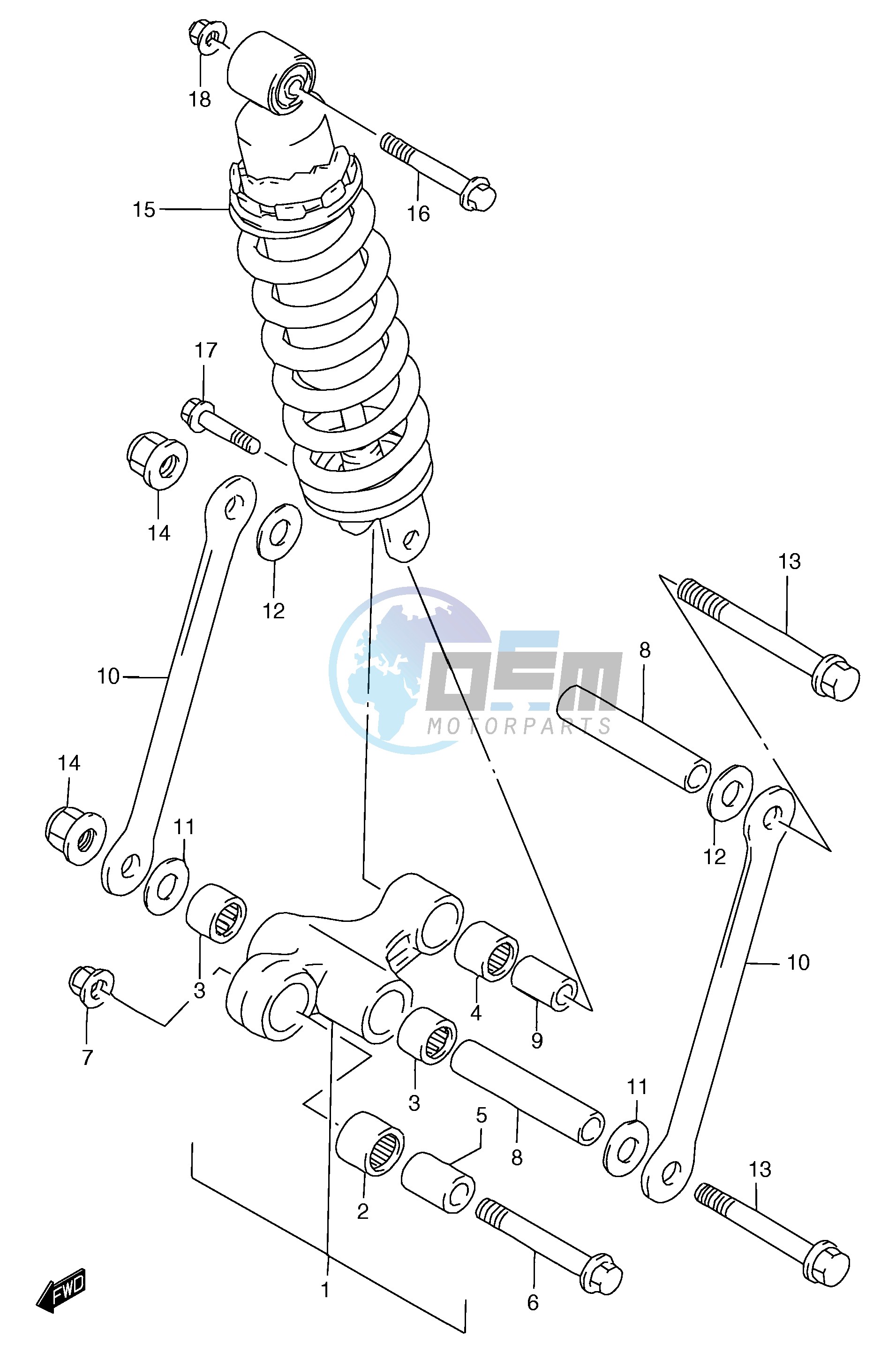 REAR CUSHION LEVER (GSF1200SAV SAW SAX SAY)