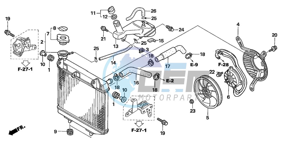 RADIATOR (TRX450R6,7,8/ER6,7,8)