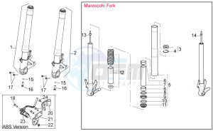 Shiver 750 drawing Front fork II