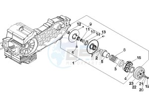 Beverly 500 2005-2006 drawing Driven pulley