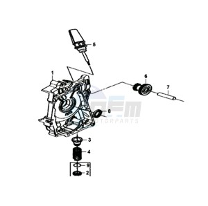 SYMPHONY SR 50 (L8) EU drawing CRANKCASE  RIGHT / START MOTOR