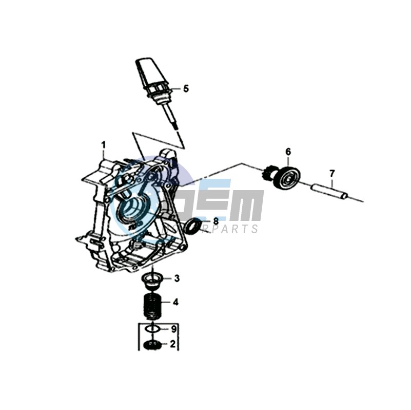 CRANKCASE  RIGHT / START MOTOR