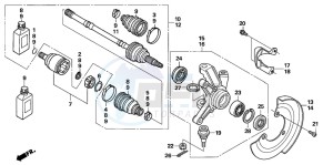 TRX500FA FOURTRAX FOREMAN drawing KNUCKLE (TRX500FA5/6/7/8)