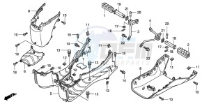 PES125R drawing FLOOR STEP/PILLION STEP