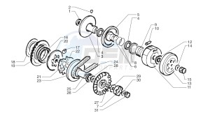 Ark LC Matt Black-Silver 50 drawing Driving pulley - Driven Pulley