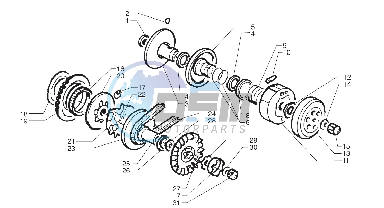 Driving pulley - Driven Pulley