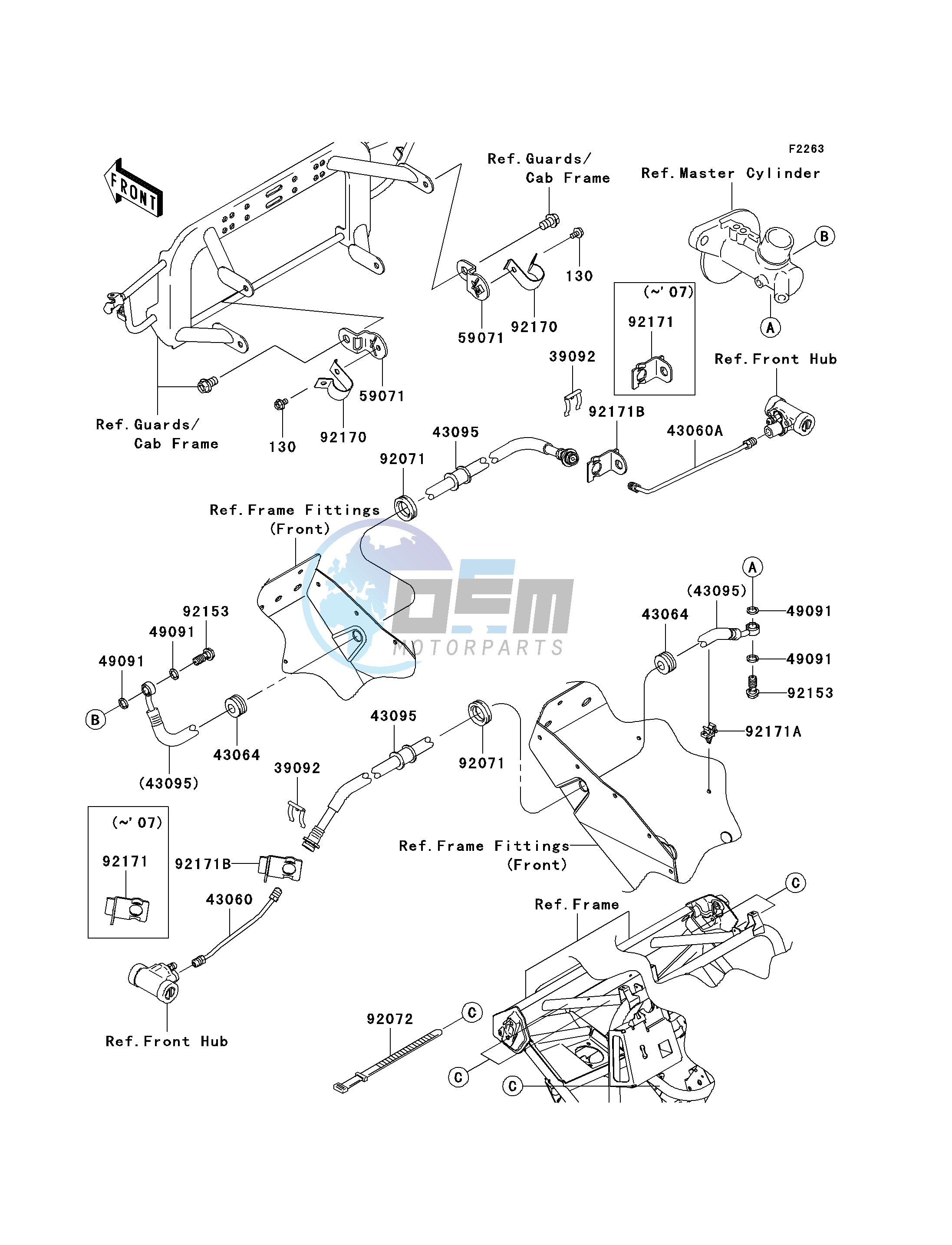 FRONT BRAKE PIPING