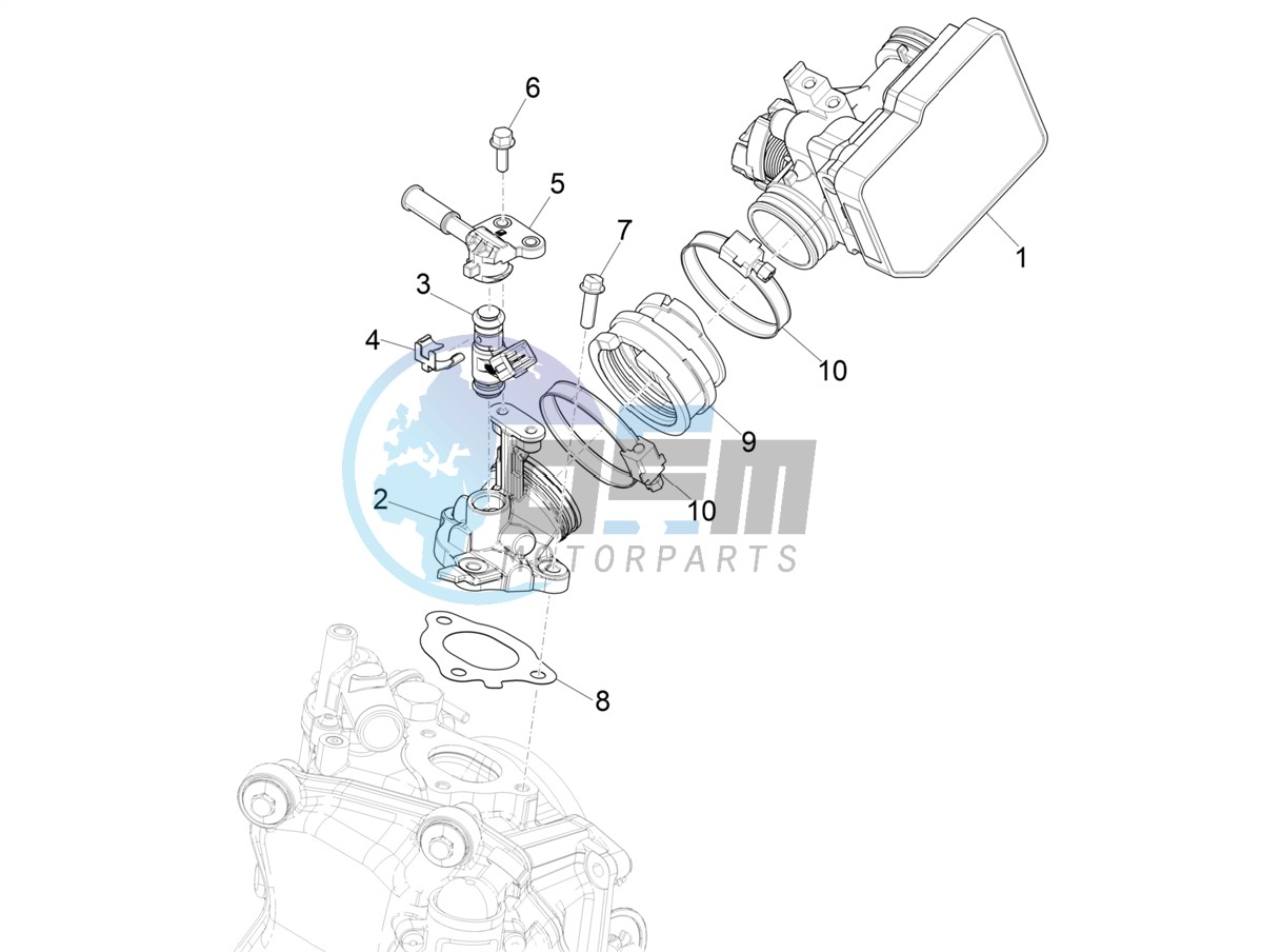 Throttle body - Injector - Induction joint