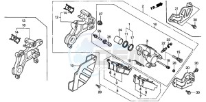 CR250R drawing REAR BRAKE CALIPER