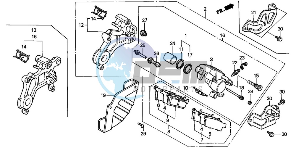 REAR BRAKE CALIPER