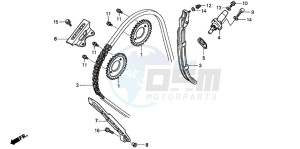 CBF600S drawing CAM CHAIN/TENSIONER