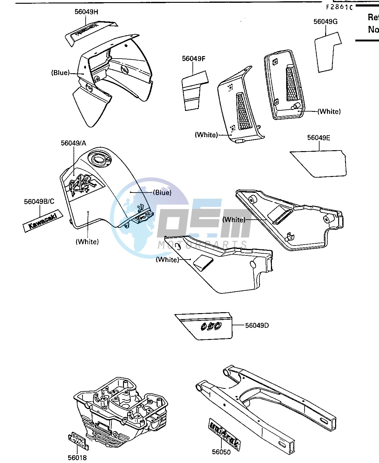 DECAL-- BLUE_WHITE- --- KL650-A5- -