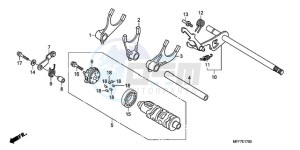 XL700V9 France - (F / CMF SPC) drawing GEARSHIFT DRUM