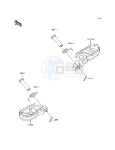 KX 250 K [KX250] (K2) [KX250] drawing FOOTRESTS