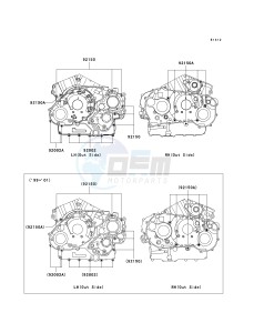 VN 1500 E [VULCAN 1500 CLASSIC] (E2-E6) [VULCAN 1500 CLASSIC] drawing CRANKCASE BOLT PATTERN