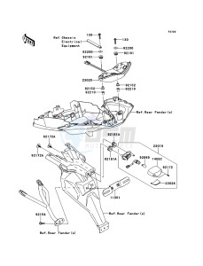 VERSYS KLE650CEF XX (EU ME A(FRICA) drawing Taillight(s)