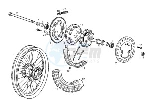 SENDA R EURO 2 - 125 drawing REAR WHEEL