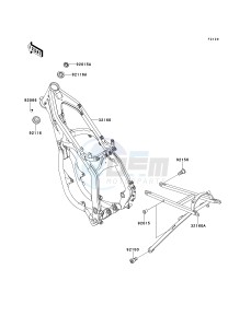 KX 125 L [KX125] (L3) [KX125] drawing FRAME