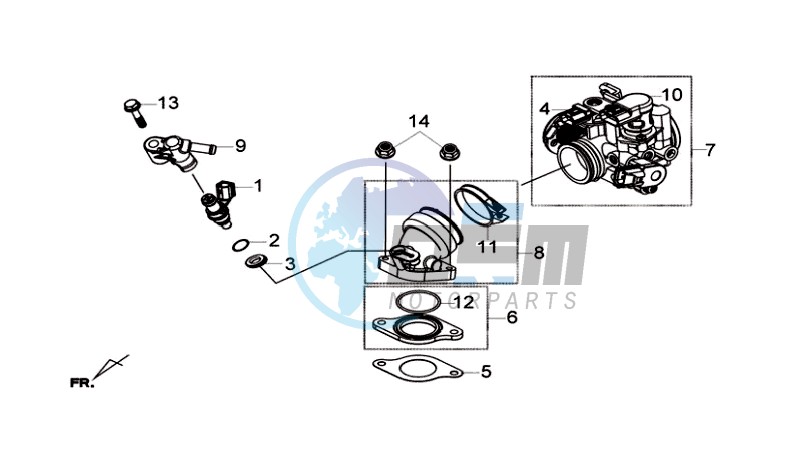 INLET / FUEL INJECTOR / THROTTLE VALVE BODY