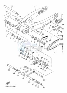 WR250F (BAK9) drawing REAR ARM