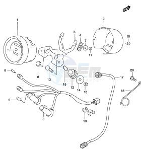 GZ250 (P34) drawing SPEEDOMETER