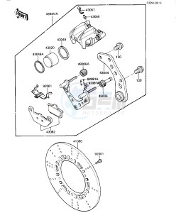 ZX 550 A [GPZ] (A1-A3) [GPZ] drawing REAR BRAKE