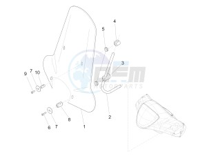 Liberty 125 4t 3v ie e3 drawing Windshield