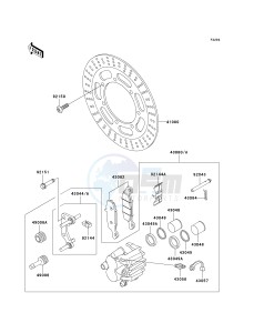 VN 1500 B [VULCAN 88 SE] (B1-B3) N7F drawing FRONT BRAKE