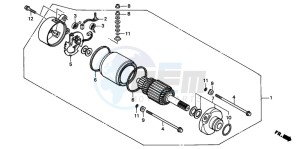 TRX250TE FOURTRAX ES drawing STARTING MOTOR (TRX250TM6/7,TRX250TE6/7)