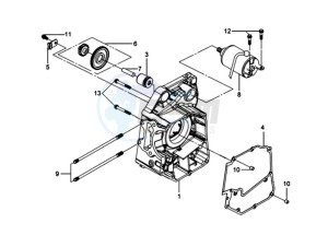 GTS 300 EFI drawing CRANKCASE RIGHT / START MOTOR