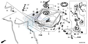 CBR500R England - (3ED) drawing FUEL TANK/FUEL PUMP