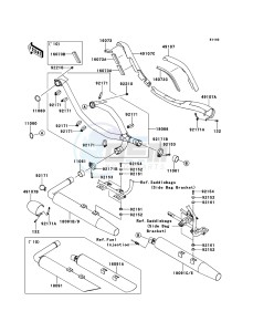 VN1700_CLASSIC_TOURER_ABS VN1700DBF GB XX (EU ME A(FRICA) drawing Muffler(s)