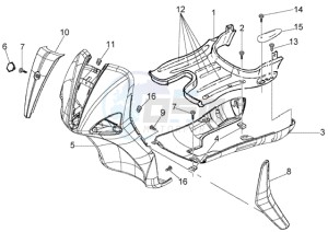 Liberty 50 4t RST Delivery drawing Front shield-foot board-spoiler