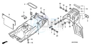 CBF1000A F / CMF drawing REAR FENDER