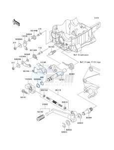 ZX 1200 C [NINJA ZZR 1200] (C1-C4) [NINJA ZZR 1200] drawing GEAR CHANGE MECHANISM