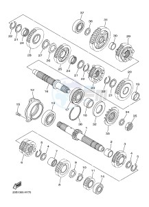 XJ6FA 600 DIVERSION F (ABS) (1DG7 1DG8) drawing TRANSMISSION