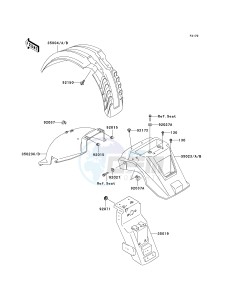 KL 650 A [KLR 650] (A6F-A7F) A6F drawing FENDERS