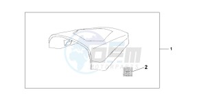 CBR125R drawing REAR SEAT COWL - WHITE